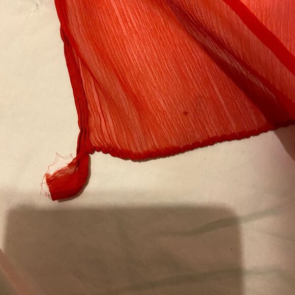 #4881 Lighweight large brown long red scarf 80x30 - Picture 6 of 6